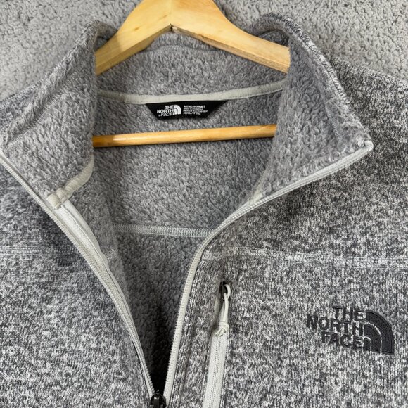 The North Face Sweater Mens XXL 1/4 Zip Pullover Gray Fleece Lined High Neck - Picture 5 of 15